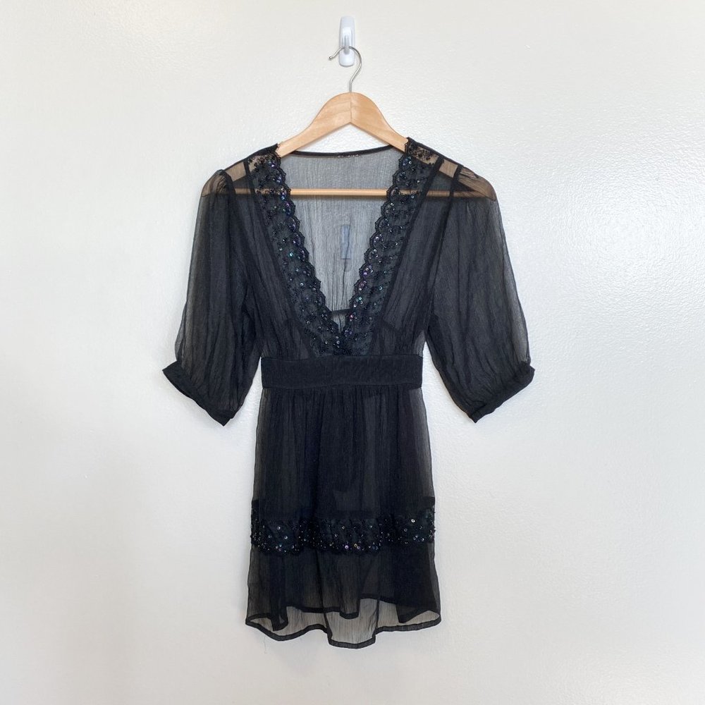 Sheer Black Coverup
